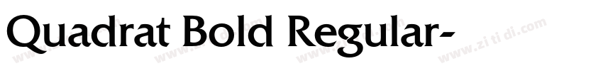Quadrat Bold Regular字体转换